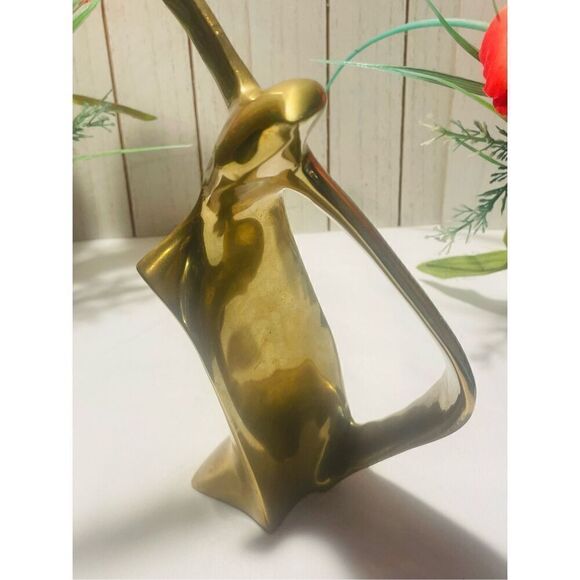 Mid Century Art Deco Bird in Flight Brass Sculpture-RARE - Picture 8 of 13